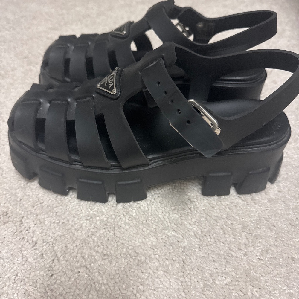 Prada Rubber Monolith sandals